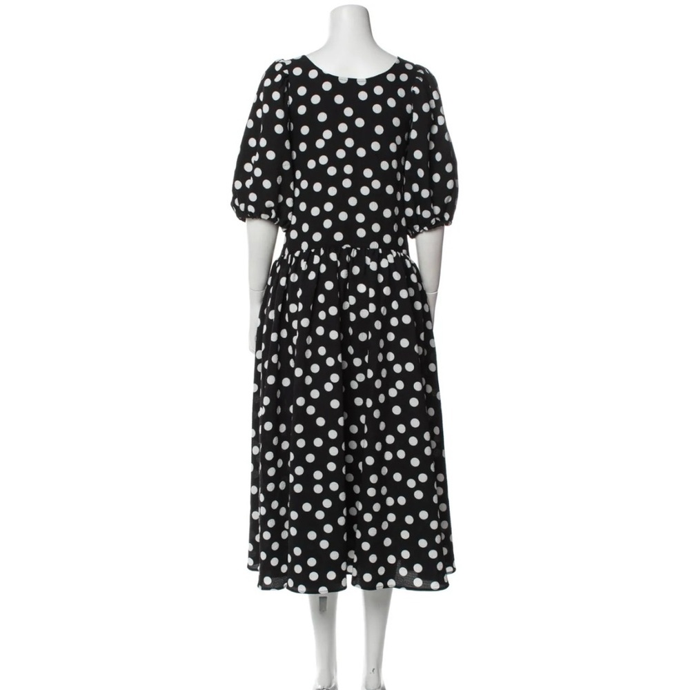 NWOT STINE GOYA Amelia Black and White Polka-Dot Puff Sleeve Dress - Picture 4 of 9